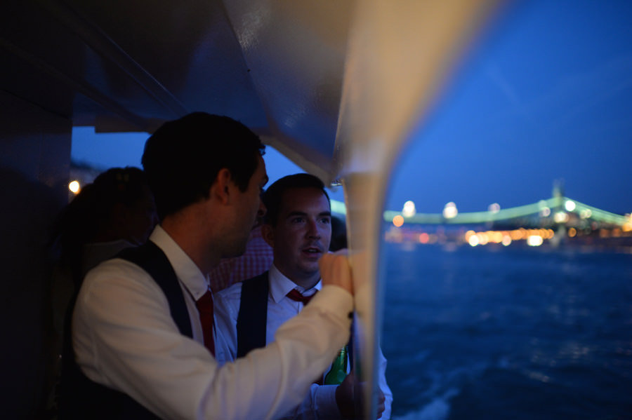 wedding on a boat on the Danube, Budapest