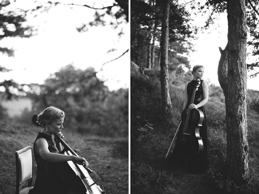 musician cellist portrait in the forest - Zácsfalvi Gyula 