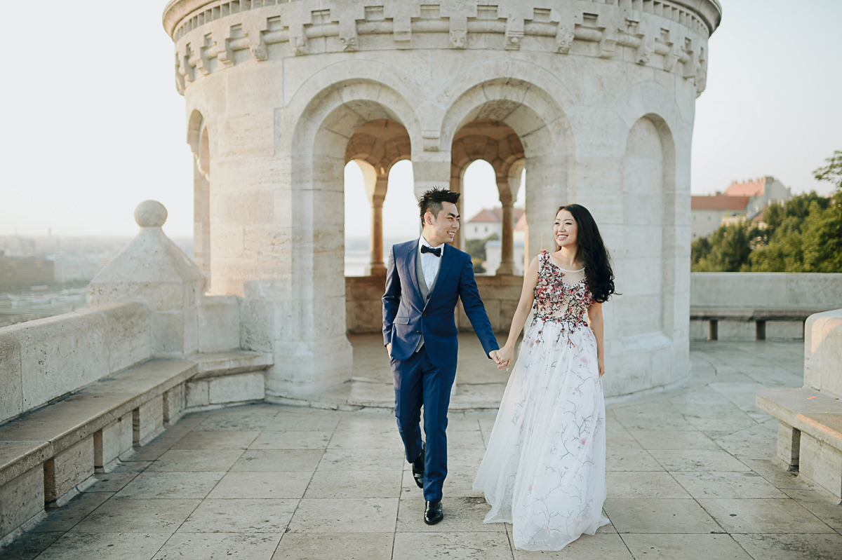 sun rise pre wedding photo session at Fishermans Bastion