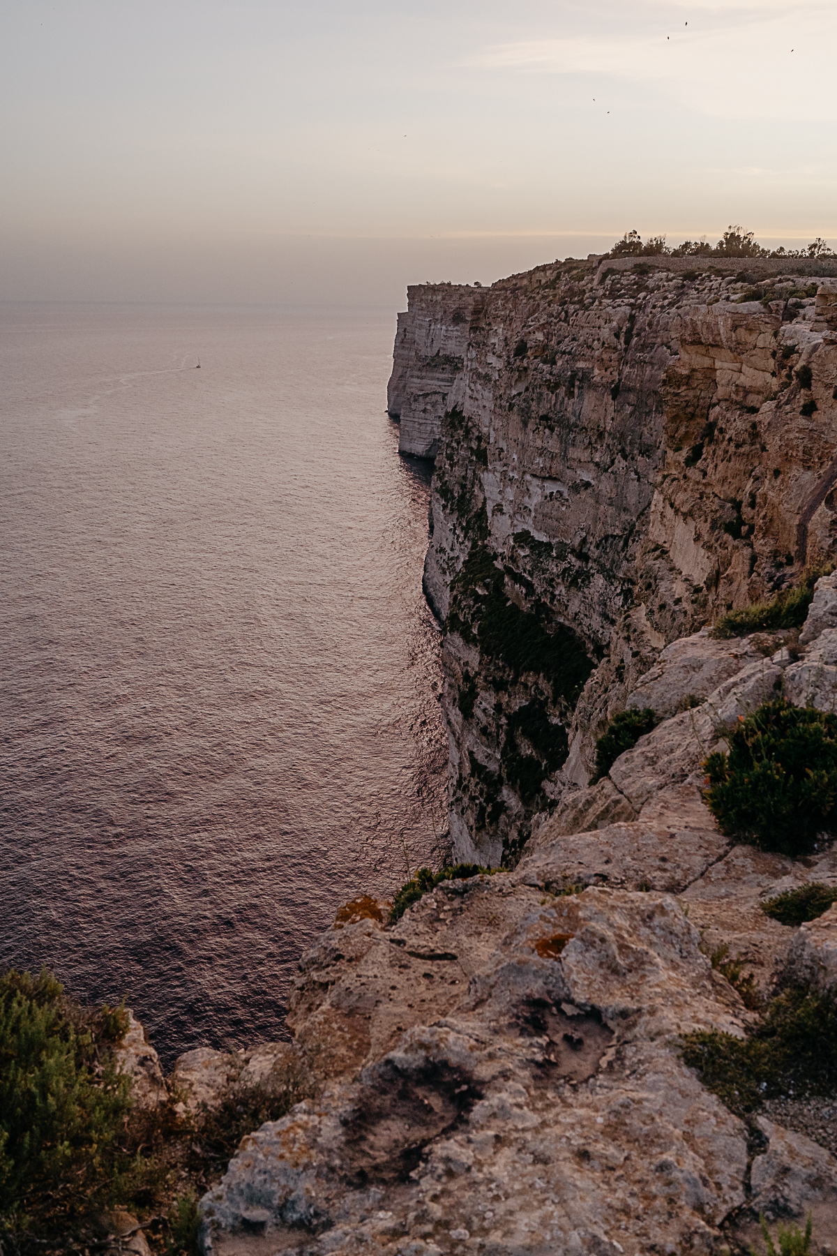 Ta'Cenc cliffs at sunset